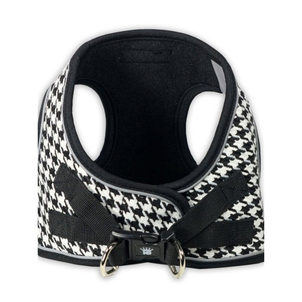 EZ Reflective Harness Vest - Black/White Houndstooth - SZ L 18-20" CHEST